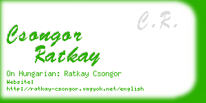 csongor ratkay business card